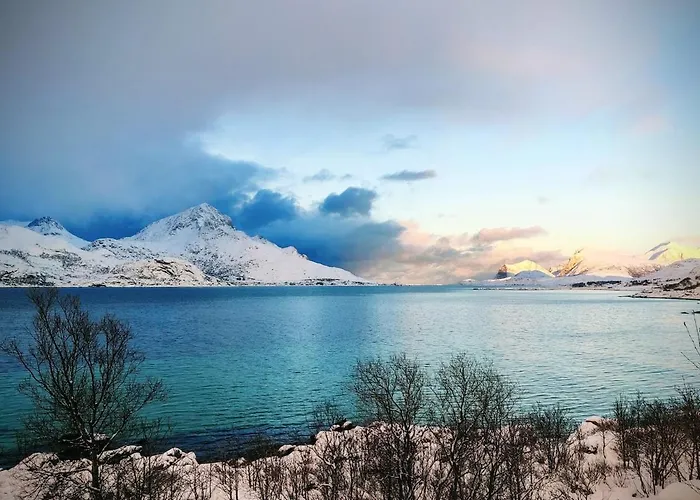 Midnight-sun And Northern-lights House By Ocean * Vestvagoy
